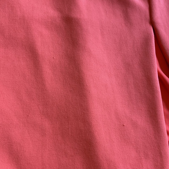 Lulu's Womens Size XS Neon Coral Bodycon Midi Dress Going Out Slit V-Neck Party - Picture 11 of 14